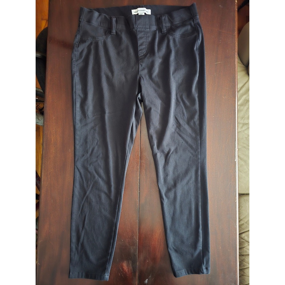Amazon Essentials Womens Black Pull On Skinny Jeggings Size L Short Stretch Pant